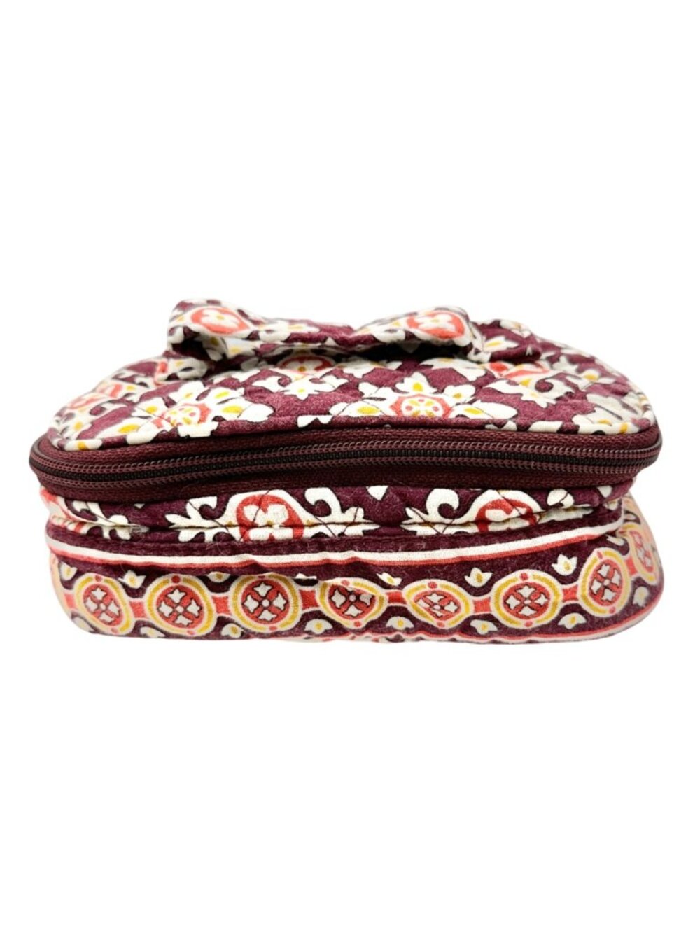 Vintage Vera Bradley Jewelry Case Medallion Pattern Fall 2006 Retired Burgundy